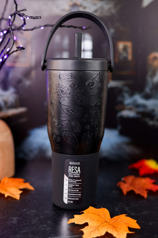 Glow In The Dark Phantom Paisley 35oz Resa Tumbler - Whiskey Skies - BRUMATE