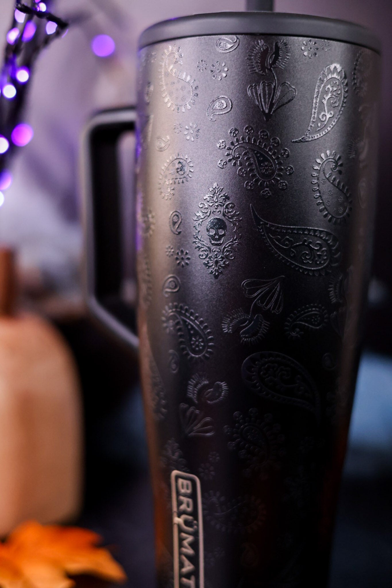 Glow In The Dark Phantom Paisley 40oz Era Tumbler - Whiskey Skies - BRUMATE