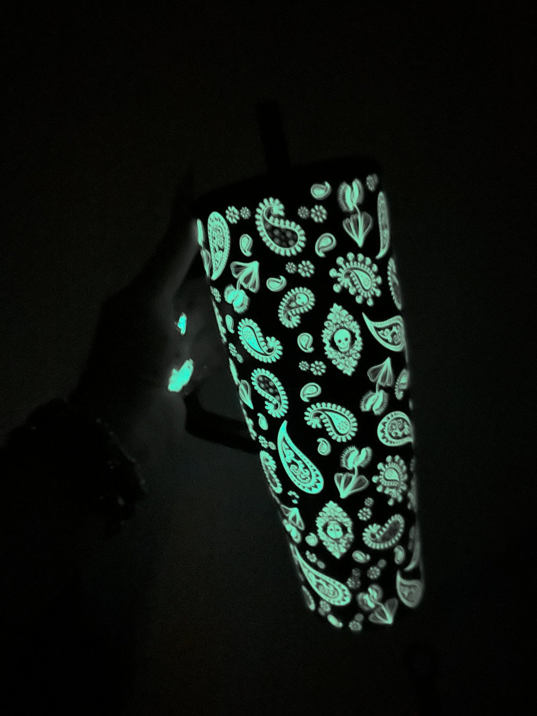 Glow In The Dark Phantom Paisley 40oz Era Tumbler - Whiskey Skies - BRUMATE