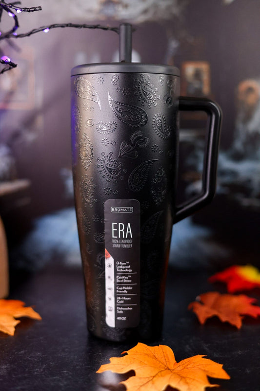Glow In The Dark Phantom Paisley 40oz Era Tumbler - Whiskey Skies - BRUMATE