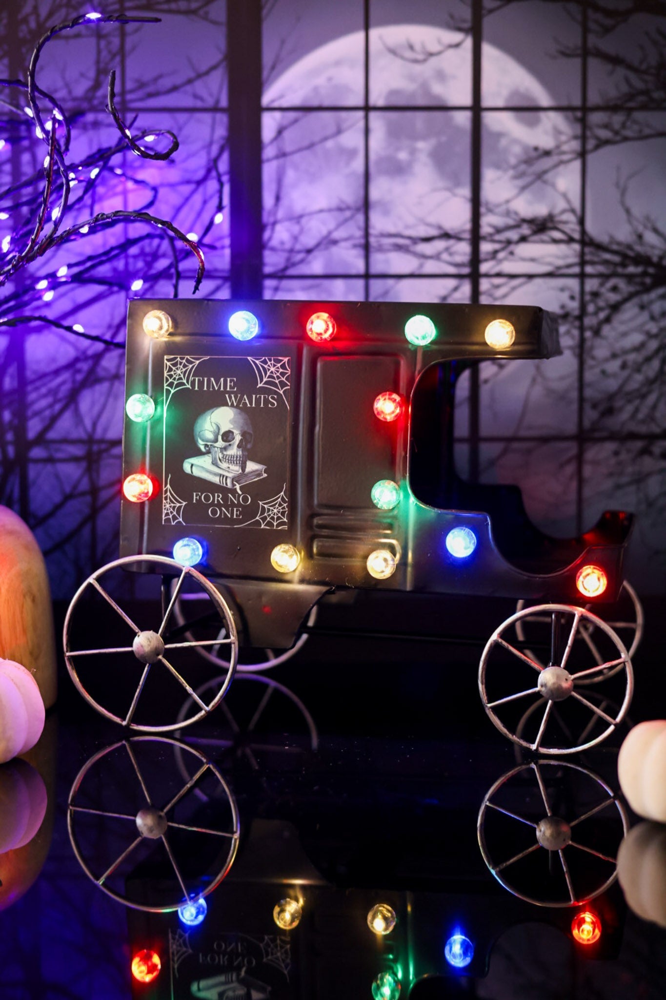 Glowing Black Hearst Tabletop Decor - Whiskey Skies - SPECIAL T IMPORTS INC