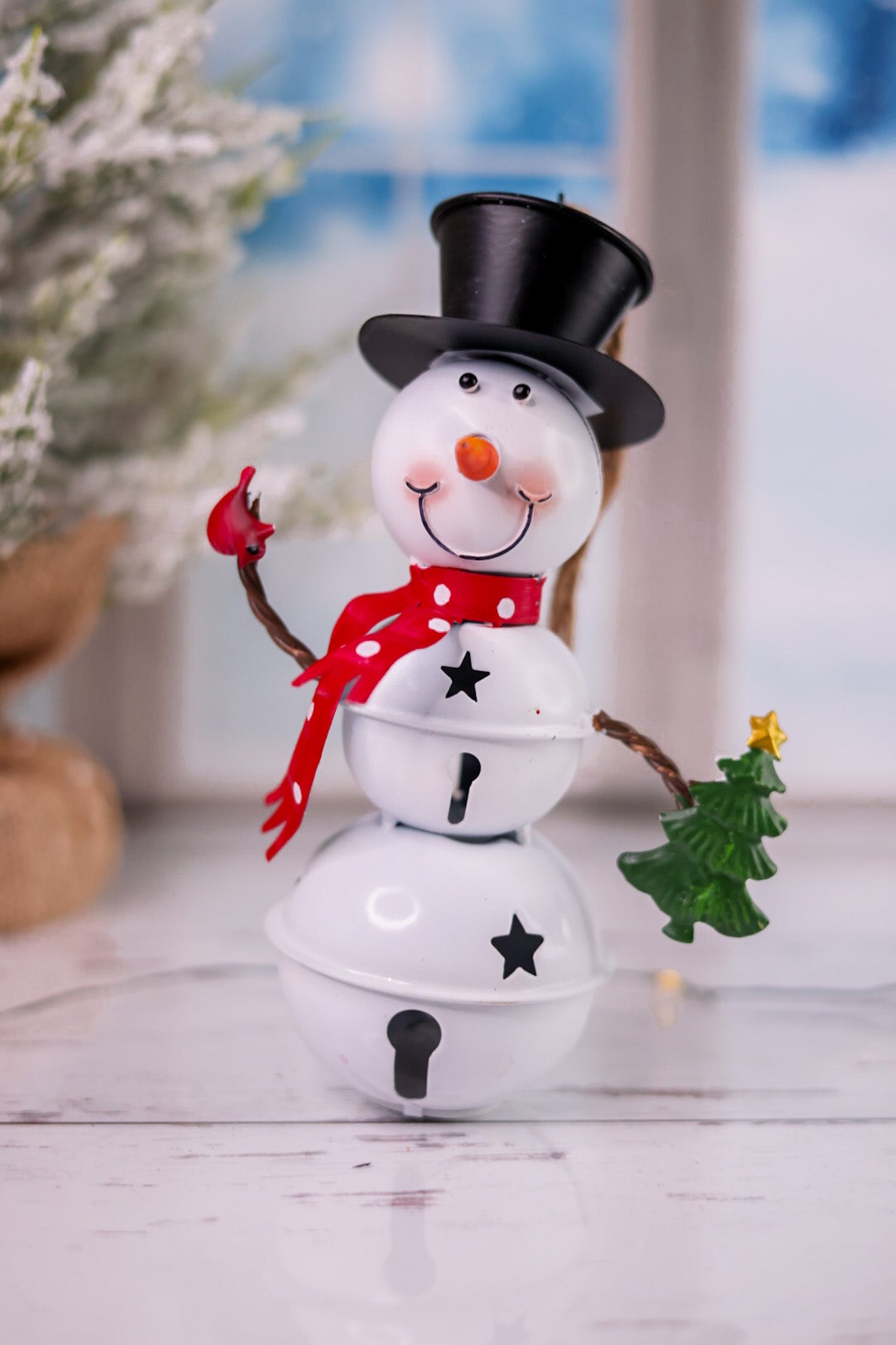 Glowing Metal Bell Snowman - Whiskey Skies - SPECIAL T IMPORTS INC