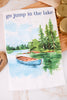 "Go Jump In The Lake" Flour Sack Towel - Whiskey Skies - MUD PIE