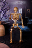 Gold Colored Posable Hangable Skeleton - Whiskey Skies - 180 DEGREES