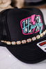 Gold Iridescent Rhinestone Studded Trucker Hat Chain - Whiskey Skies - VIBES HAT COMPANY