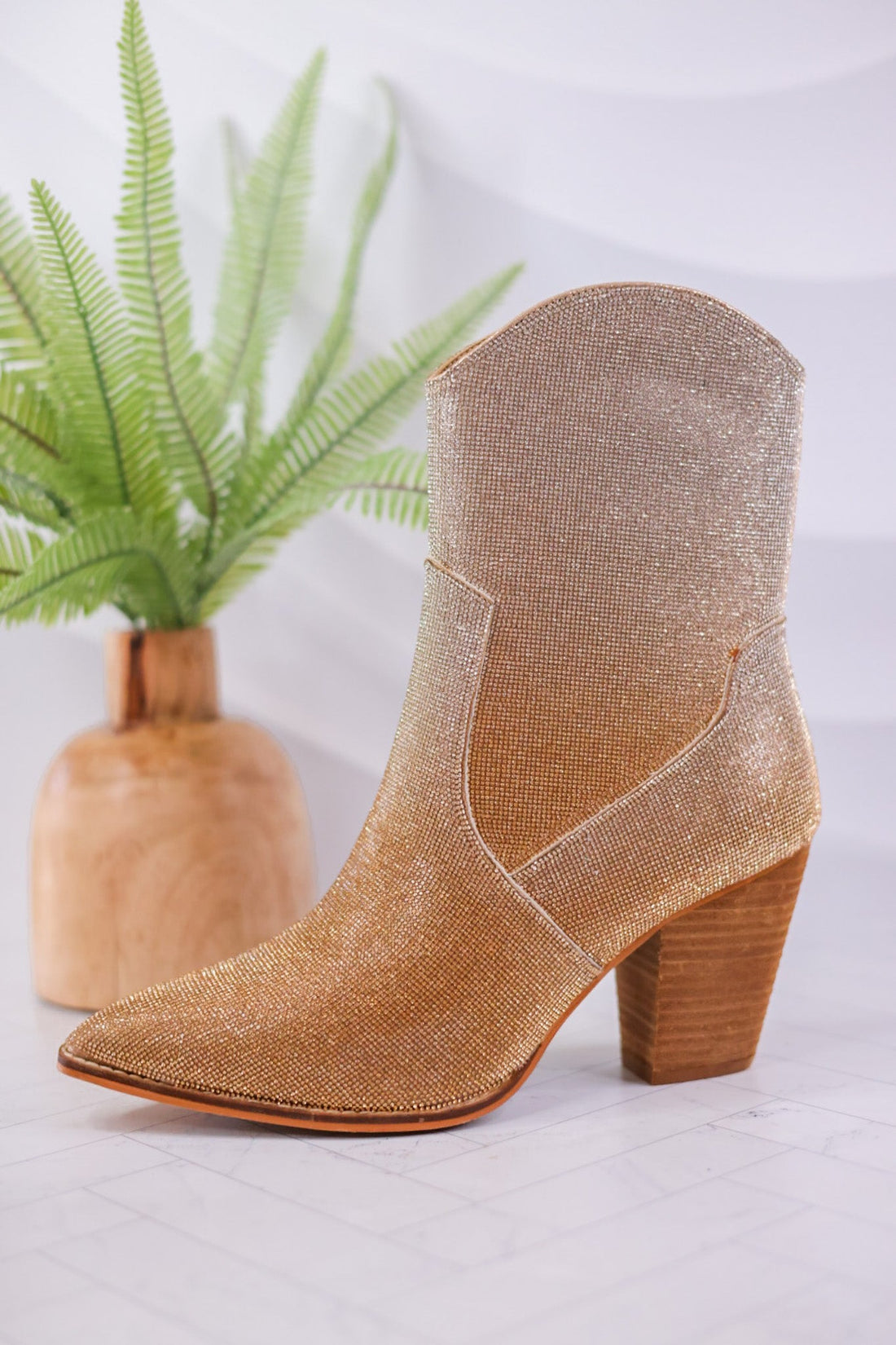 Gold & Silver Ombre Selfie Sparkle Boots - Whiskey Skies - CORKY