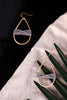 Gold Tear Drop Earrings - Whiskey Skies - LESLIE CURTIS JEWLERY DESIGNS
