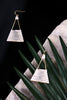 Gold Triangle Earrings 2 - Whiskey Skies - LESLIE CURTIS JEWLERY DESIGNS