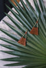 Gold Triangle Earrings - Whiskey Skies - LESLIE CURTIS JEWLERY DESIGNS