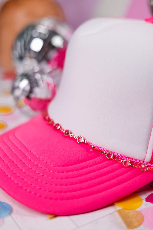 Gold Trucker Hat Chain - Whiskey Skies - VIBES HAT COMPANY