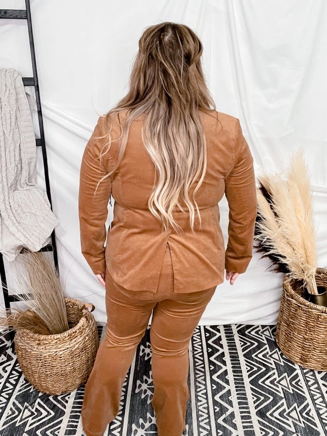 Golden Brown Corduroy Murphy Blazer - Whiskey Skies - UNIQUE VINTAGE