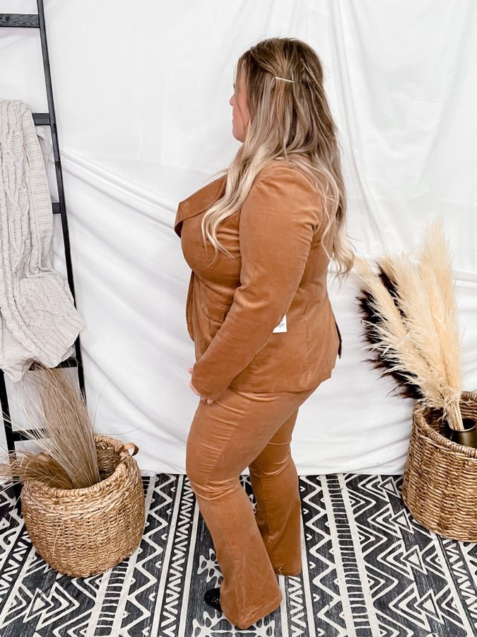 Golden Brown Corduroy Murphy Blazer - Whiskey Skies - UNIQUE VINTAGE