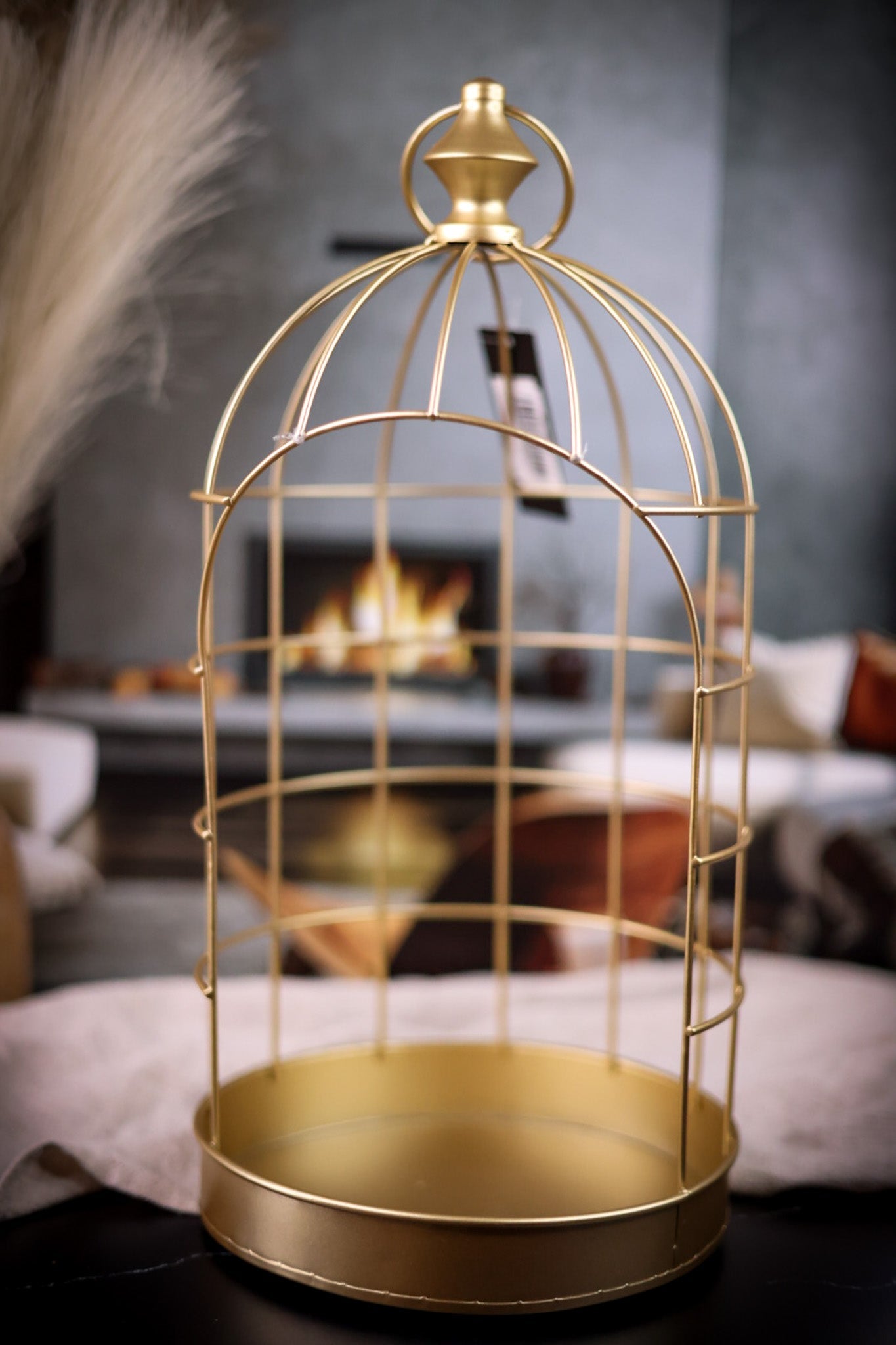 Golden Cage Candle Lantern (2 Sizes) - Whiskey Skies - VIP HOME & GARDEN