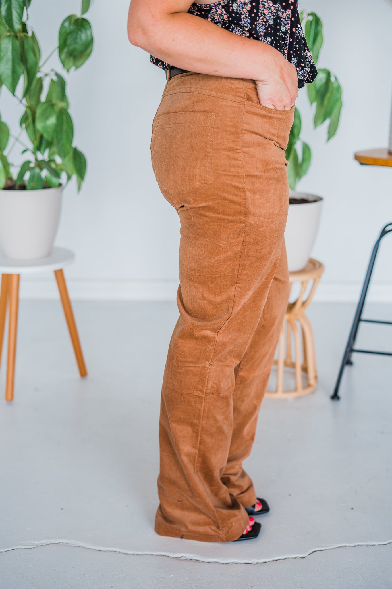 Golden Corduroy Tyler Pants - Whiskey Skies - UNIQUE VINTAGE