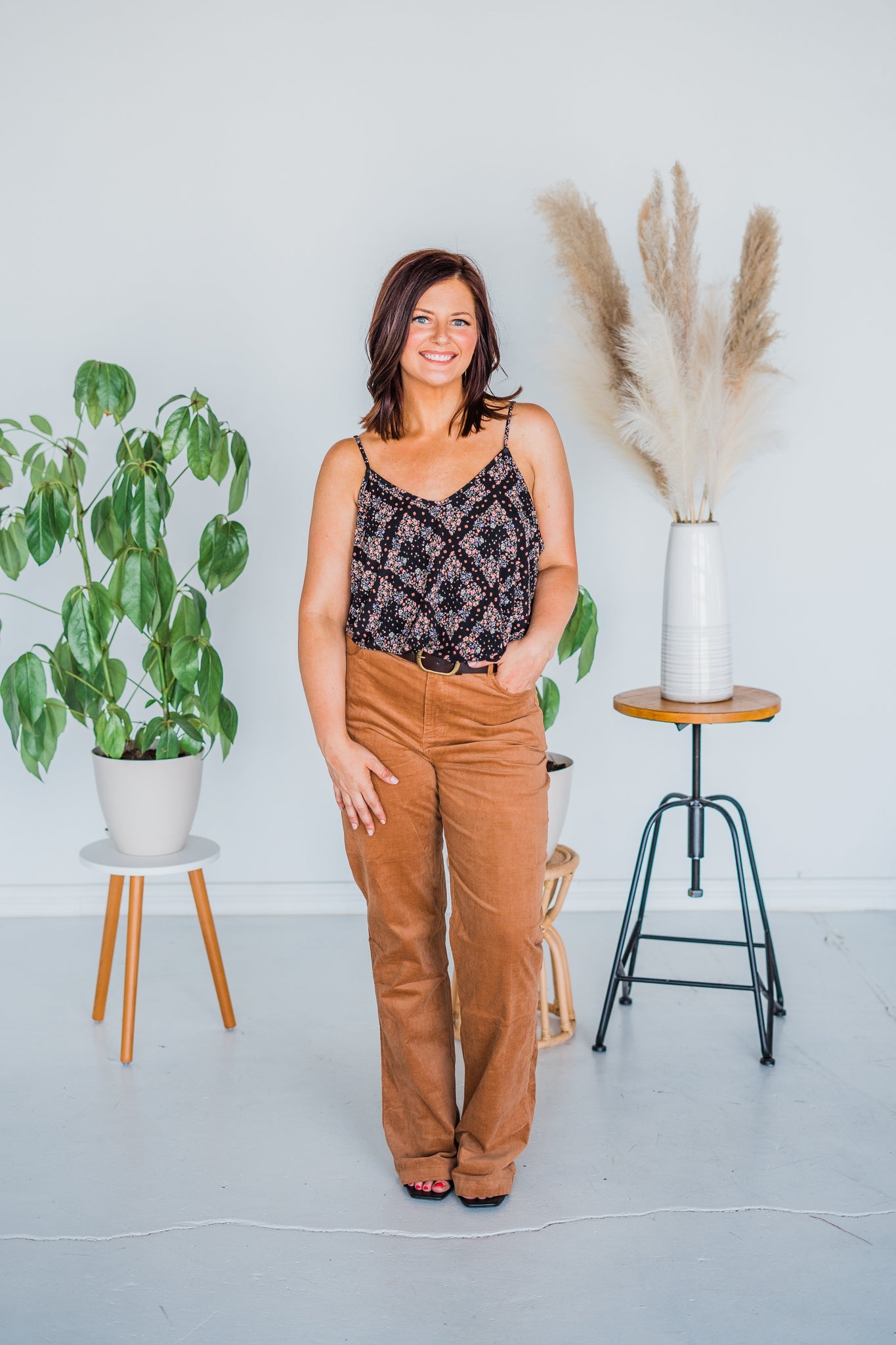 Golden Corduroy Tyler Pants - Whiskey Skies - UNIQUE VINTAGE