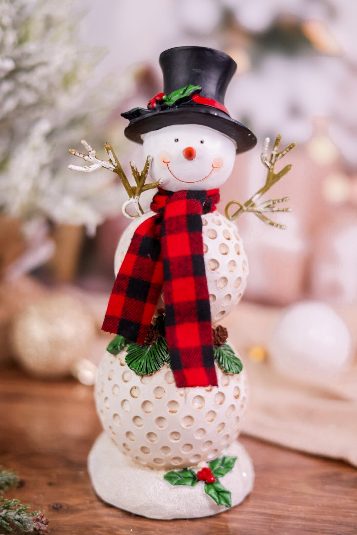 Golf Ball Themed Christmas Snowman Decoration - Whiskey Skies - FRANS KOPPERS IMPORTS