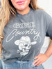 "Gone Country" Skull & Cowboy Hat Midi Graphic T-Shirt - Whiskey Skies - STATED BRANDS