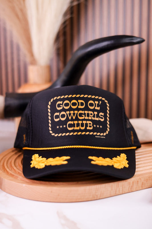 Good Ol' Cowgirls Club Captain Trucker Hat - Whiskey Skies - RODEO HIPPIE