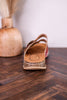Gotta Have It Multicolored Embossed Leather Sandals - Whiskey Skies - SPRING FOOTWEAR