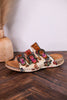 Gotta Have It Multicolored Embossed Leather Sandals - Whiskey Skies - SPRING FOOTWEAR