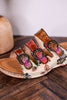 Gotta Have It Multicolored Embossed Leather Sandals - Whiskey Skies - SPRING FOOTWEAR