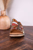 Gotta Have It Multicolored Embossed Leather Sandals - Whiskey Skies - SPRING FOOTWEAR