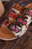 Gotta Have It Multicolored Embossed Leather Sandals - Whiskey Skies - SPRING FOOTWEAR