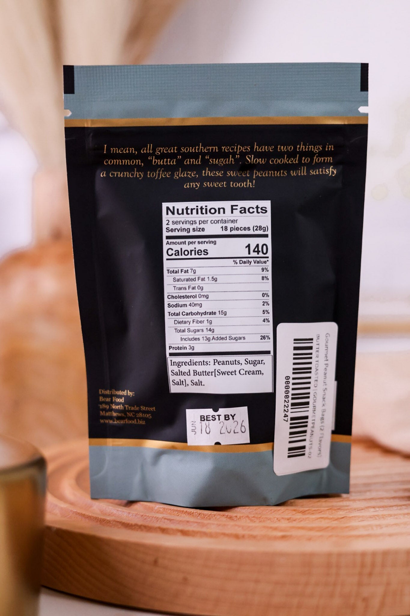 Gourmet Peanut Snack Bags (2 Flavors) - Whiskey Skies - BEAR FOOD