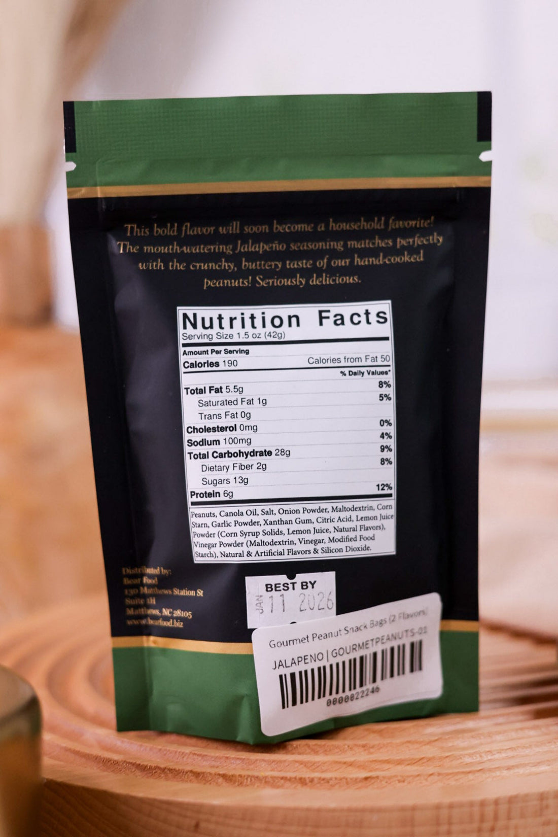 Gourmet Peanut Snack Bags (2 Flavors) - Whiskey Skies - BEAR FOOD