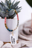 Grace Gold Stripe Stretch Bracelet Gray - Whiskey Skies - INK+ALLOY