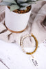 Grace Half and Half Color Block Stretch Bracelet Citron - Whiskey Skies - INK+ALLOY