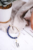 Grace Half and Half Color Block Stretch Bracelet Lapis - Whiskey Skies - INK+ALLOY