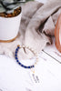 Grace Half and Half Color Block Stretch Bracelet Lapis - Whiskey Skies - INK+ALLOY