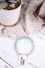 Grace Half and Half Color Block Stretch Bracelet Light Blue - Whiskey Skies - INK+ALLOY