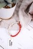 Grace Half and Half Color Block Stretch Bracelet Red - Whiskey Skies - INK+ALLOY