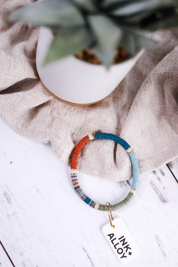 Grace Multi Color Mix Stretch Bracelet Coastal - Whiskey Skies - INK+ALLOY