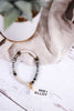 Grace One Color Multi Mix Stretch Bracelet Black and White - Whiskey Skies - INK+ALLOY