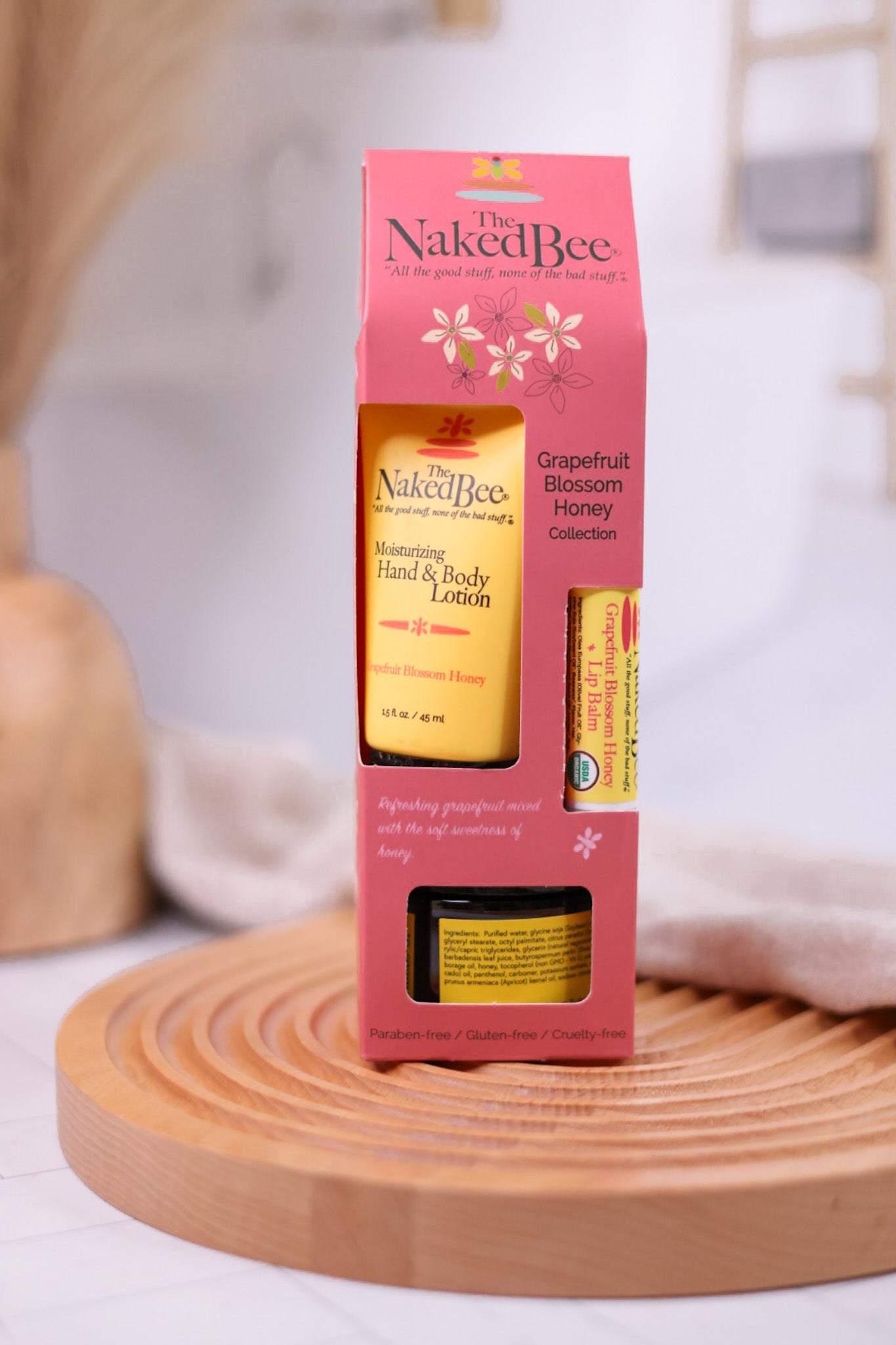 Grapefruit and Honey Moisturizing Gift Set - Whiskey Skies - THE NAKED BEE