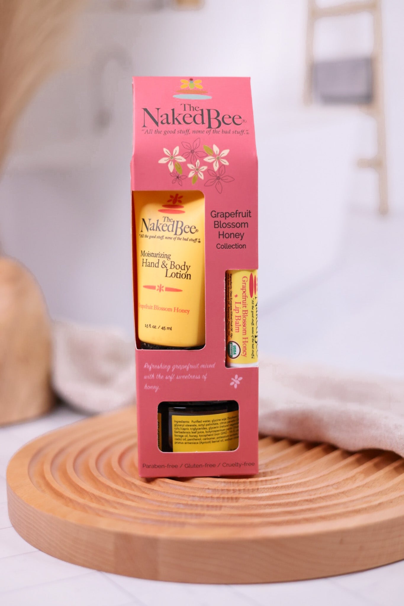 Grapefruit and Honey Moisturizing Gift Set - Whiskey Skies - THE NAKED BEE