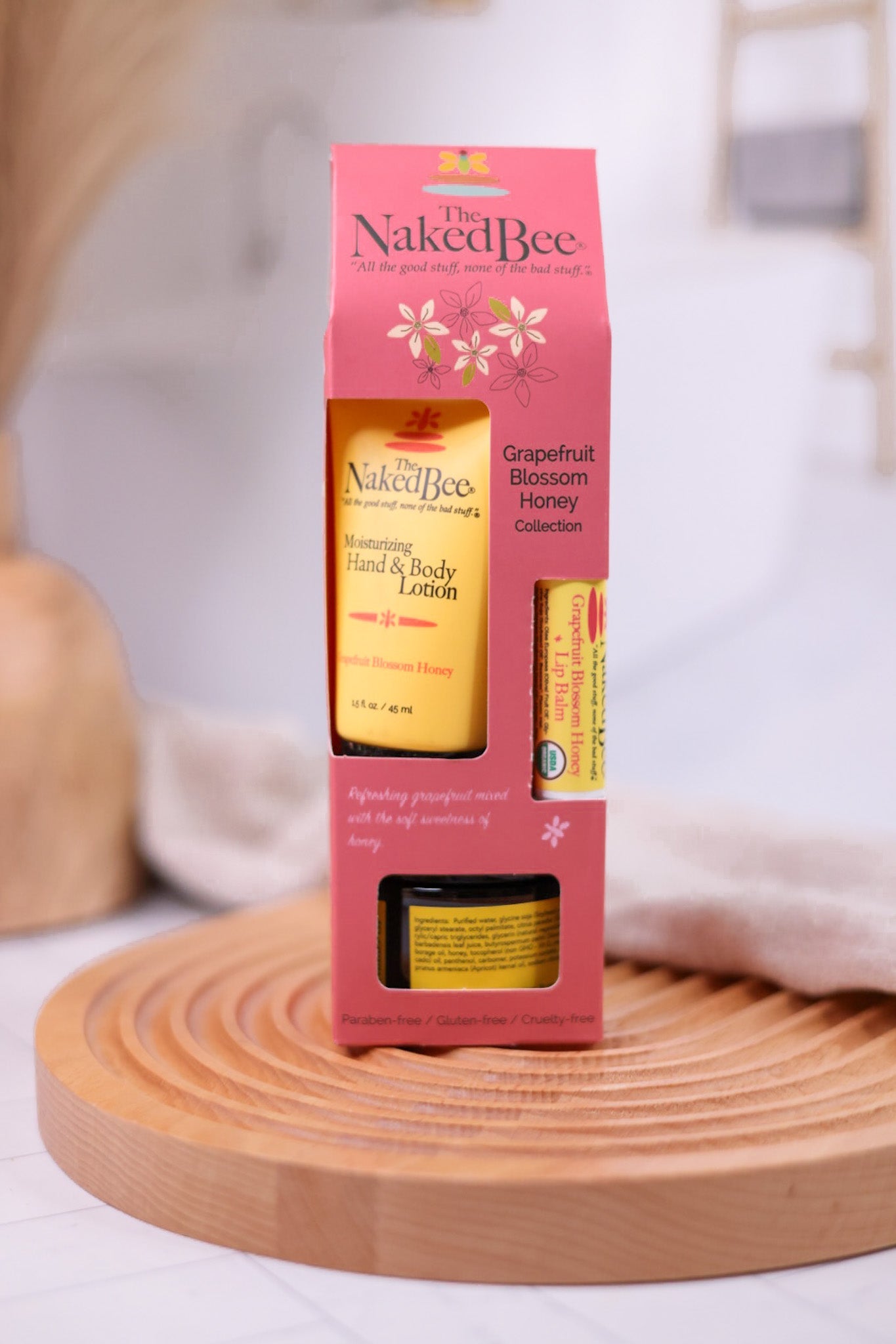 Grapefruit and Honey Moisturizing Gift Set - Whiskey Skies - THE NAKED BEE