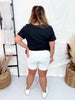 Gray and White Checkered Biker Shorts - Whiskey Skies - JESS LEA