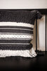 Gray & Cream Loom Woven Pillow W/ Tassels - Whiskey Skies - K&K INTERIORS