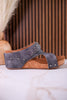 Gray "Dolly" Wedges With Rhinestone Accents - Whiskey Skies - VERY G