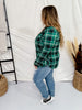 Green and Black Plaid Button Down with Rolled Sleeves - Whiskey Skies - DNA COUTURE