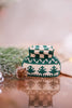 Green and White Christmas Sweater Beaded Hair Clips - Whiskey Skies - INK+ALLOY