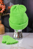 Green Beanie And Fingerless Glove Set - Whiskey Skies - SAN DIEGO HAT COMPANY