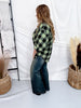 Green & Black Plaid Flannel With Raw Edge Hems - Whiskey Skies - SEW IN LOVE