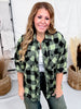 Green & Black Plaid Flannel With Raw Edge Hems - Whiskey Skies - SEW IN LOVE