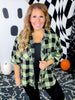 Green & Black Plaid Flannel With Raw Edge Hems - Whiskey Skies - SEW IN LOVE