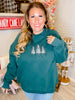 Green Christmas Tree Embroidered Sweatshirt - Whiskey Skies - SUNKISSED COCONUT